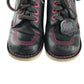 Kickers boots shoe size 2 black and pink colourway leather upper with back rubber soles