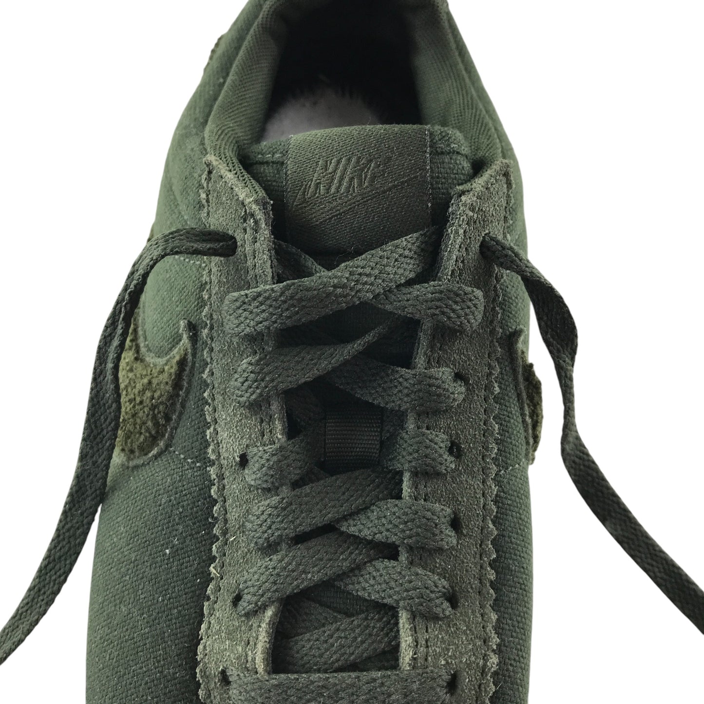 Nike trainers shoe size UK 6 dark green sneakers with laces