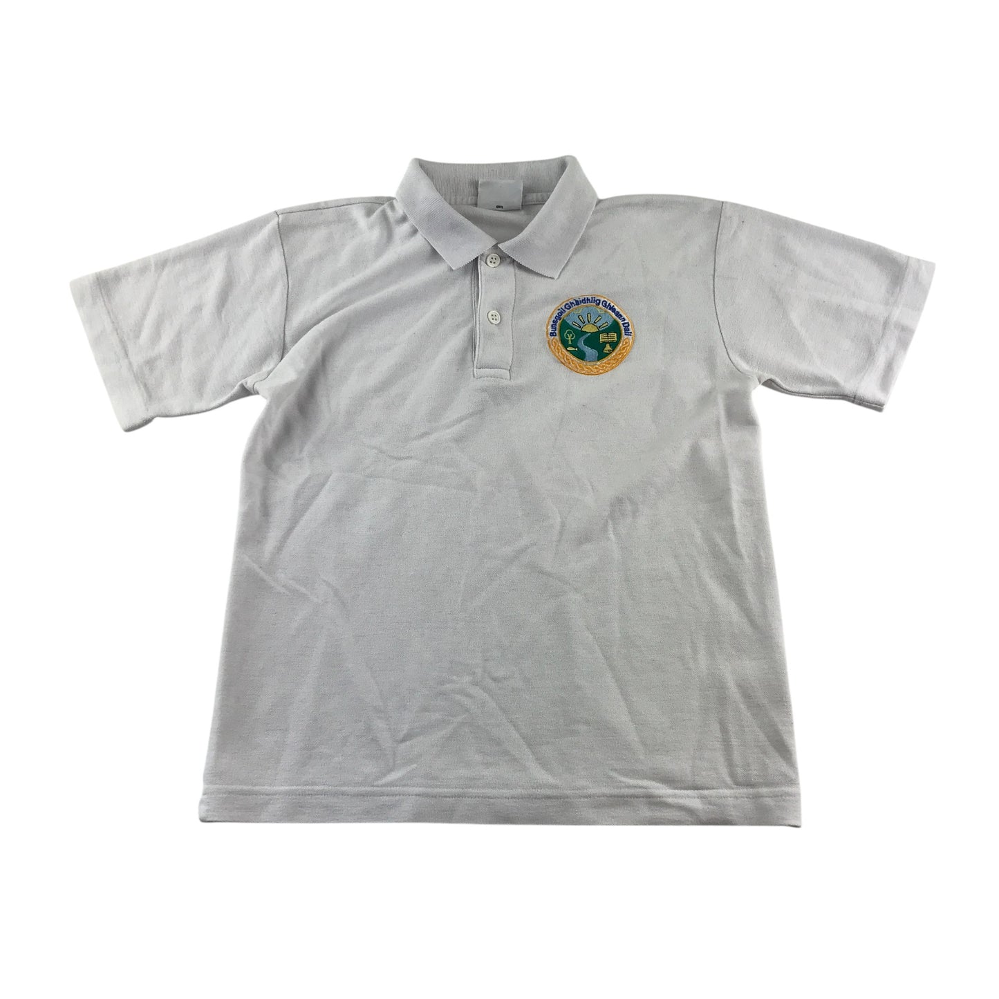 Glendale Gaelic PS Primary white polo shirt