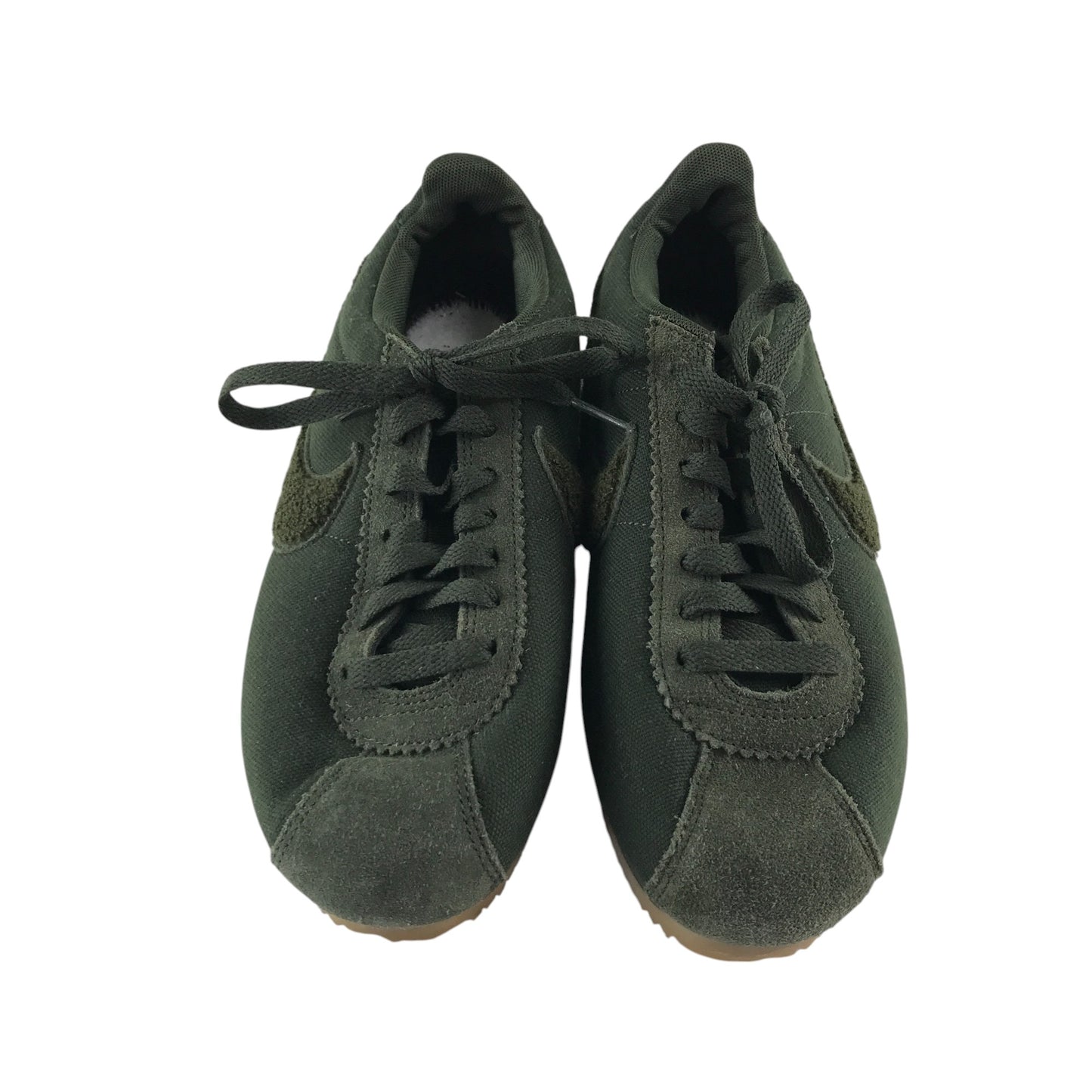 Nike trainers shoe size UK 6 dark green sneakers with laces