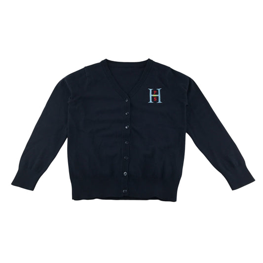 *Hallside Primary Navy Blue Cardigan Knitted Jumper