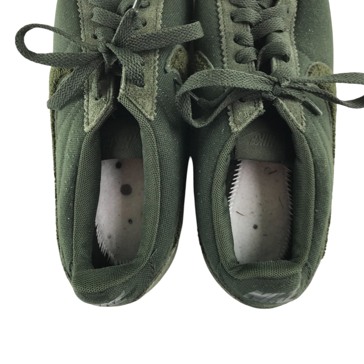 Nike trainers shoe size UK 6 dark green sneakers with laces