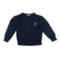 *Hallside Primary Navy Blue Cardigan Jersey Material