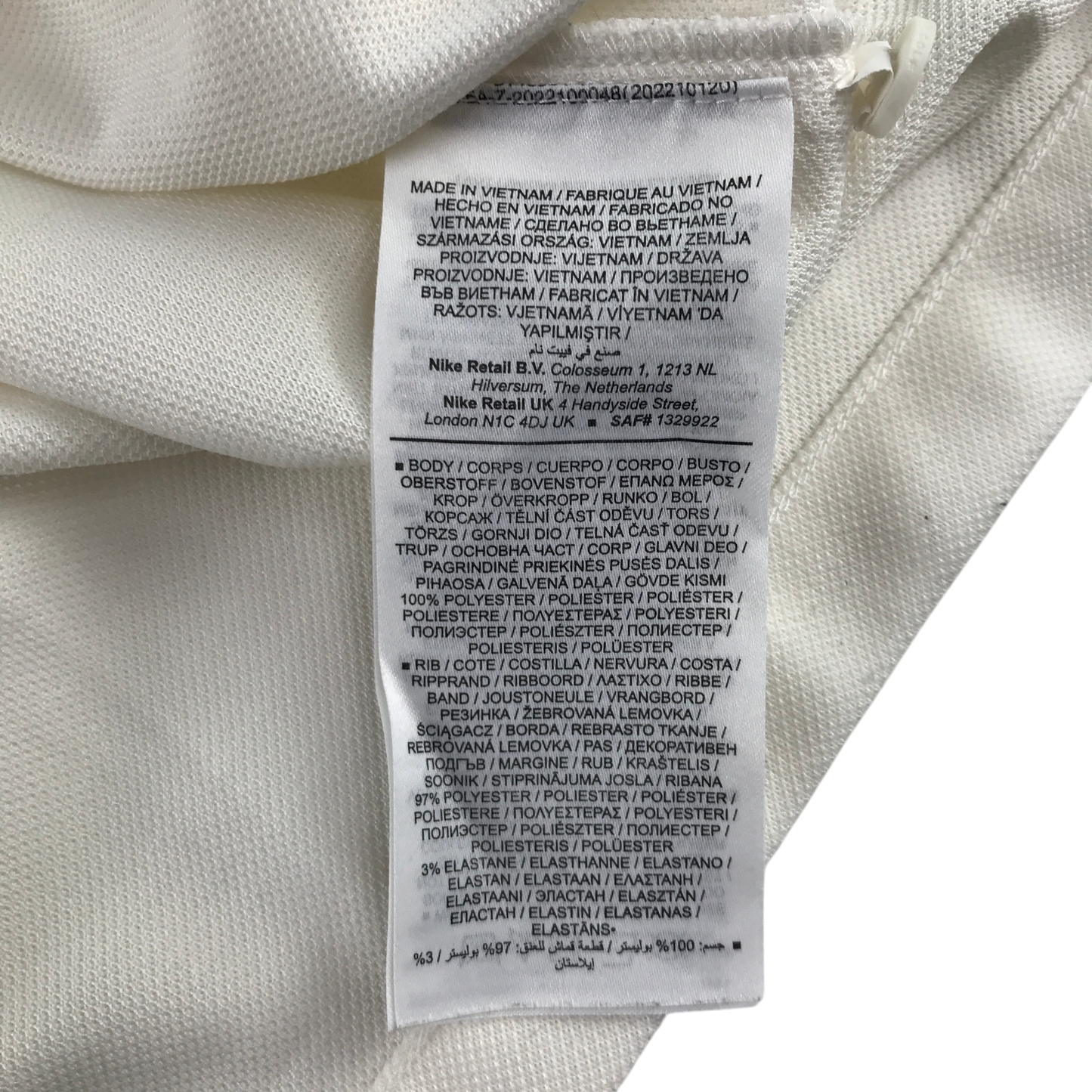 Nike Large white polo shirt
