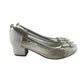 Monsoon pumps shoe size UK 1 white sparkly with kitten heel