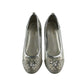 Monsoon pumps shoe size UK 1 white sparkly with kitten heel