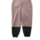 Primark Puddle trousers 5-6 yrs pink with navy hems and shoulder clip adjustable buckle