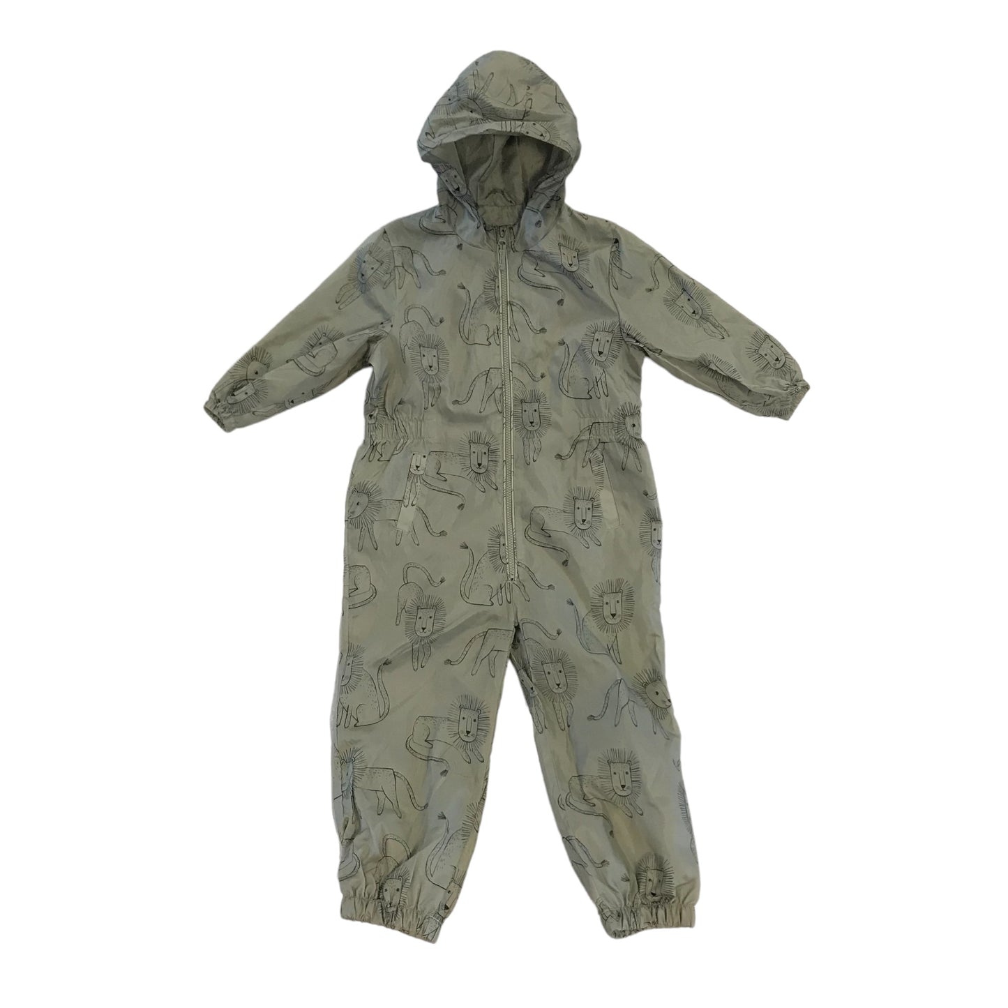 Tu overalls 5-6 years khaki lion graphic print