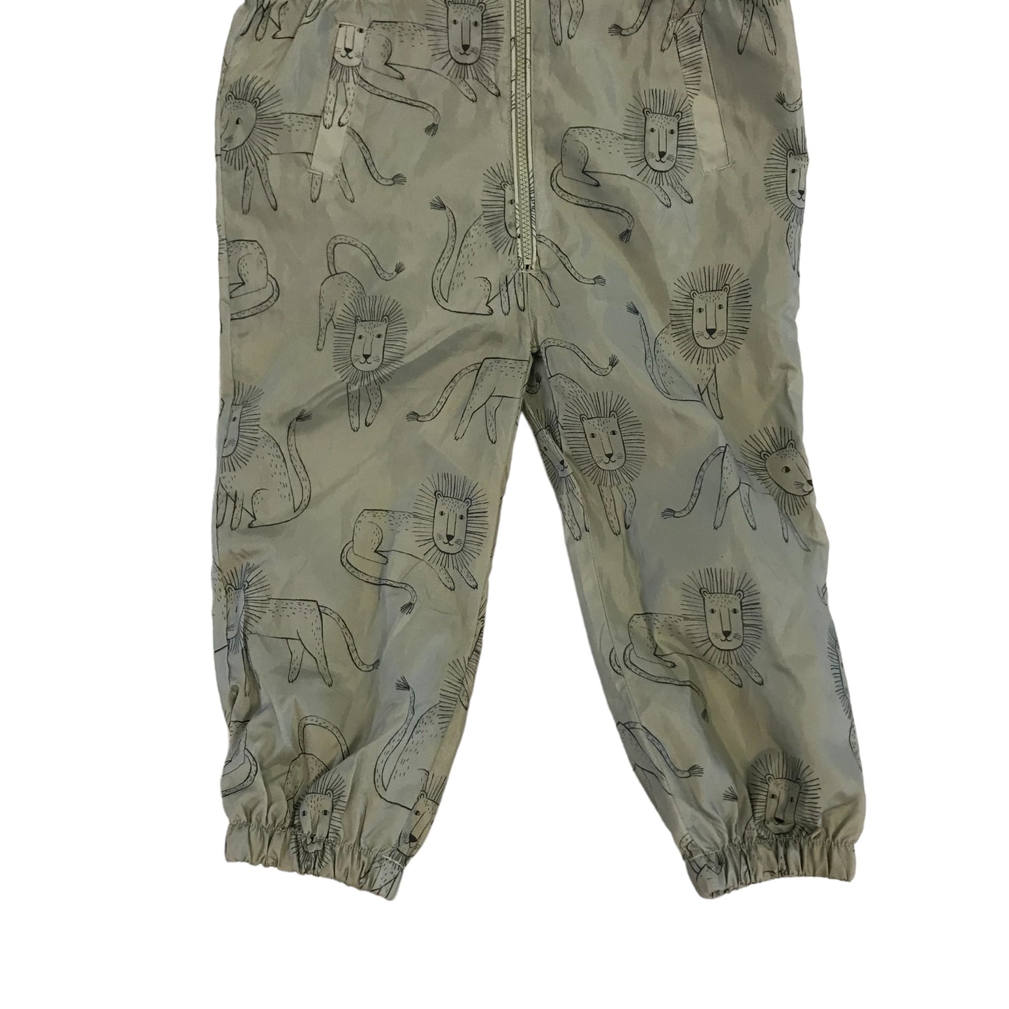 Tu overalls 5-6 years khaki lion graphic print