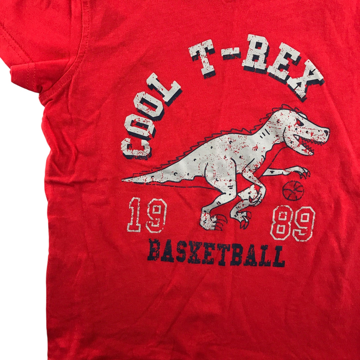 Inextenso t-shirt 5-6 years red dinosaur t rex print
