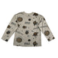 H&M t-shirt 5-6 years cream Saturn planet print long sleeve cotton