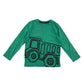 F&F t-shirt 5-6 years green long sleeve truck print cotton