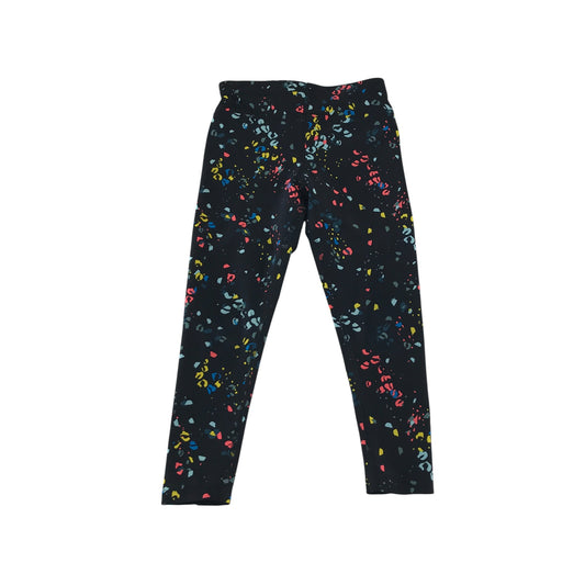 M&S sport leggings 6-7 years black with multicolour design