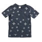 Geometric print t-shirt 6 years navy cotton