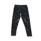 M&S sport leggings 6-7 years black with multicolour design