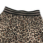 Next skirt 4-5 year brown animal print with glittery elasticated waistband