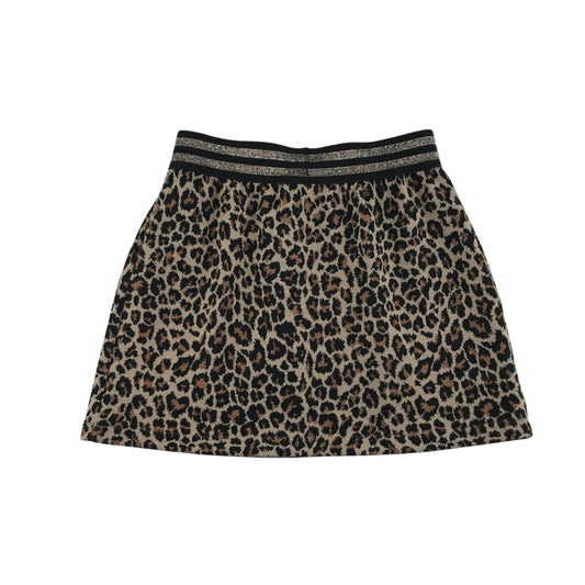 Next skirt 4-5 year brown animal print with glittery elasticated waistband