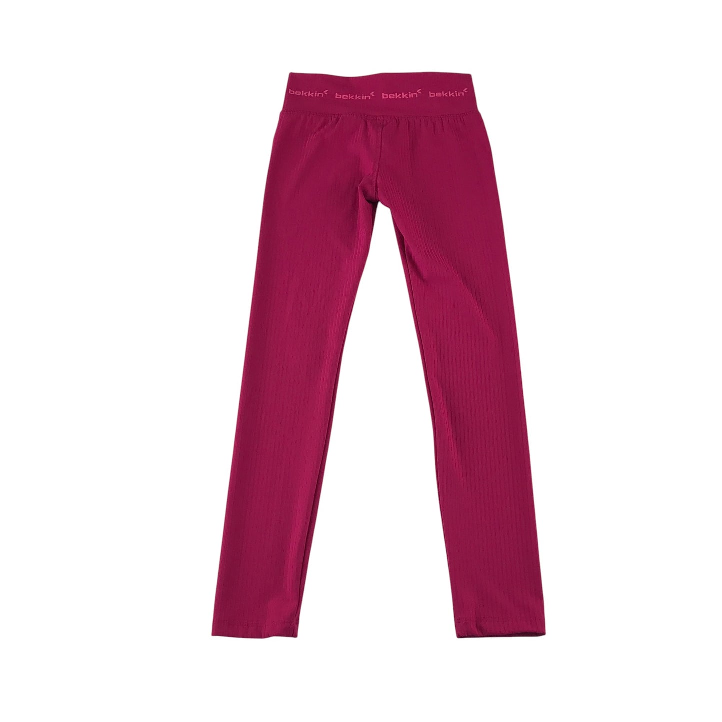 Bekkin sport leggings 7-8 years pink plain with logos on waistband