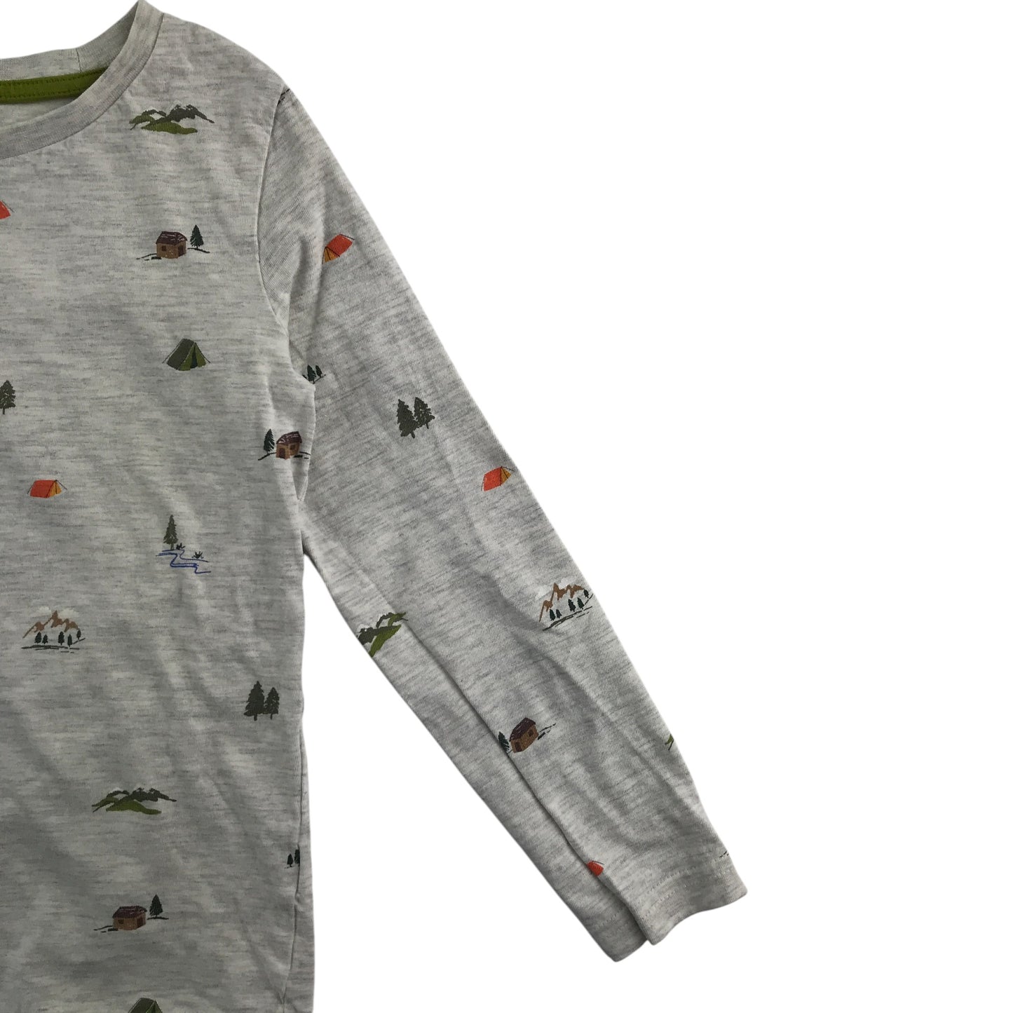 Tu t-shirt 6-7 years grey long sleeve nature print