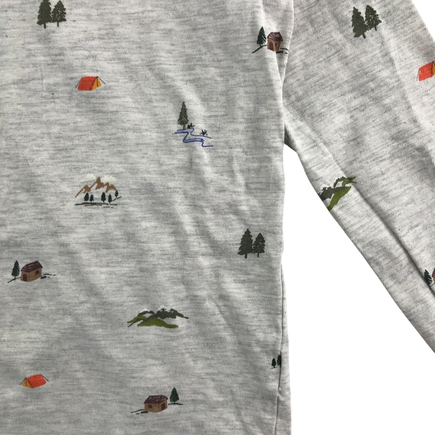 Tu t-shirt 6-7 years grey long sleeve nature print