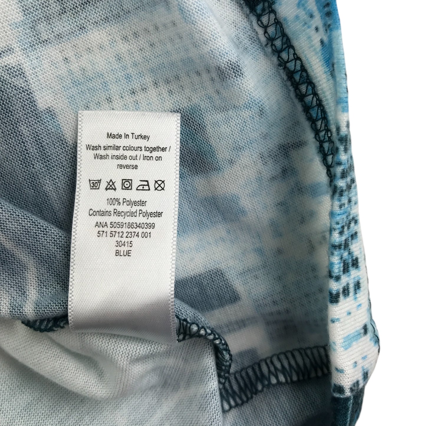 George t-shirt 6-7 years blue futuristic print with text