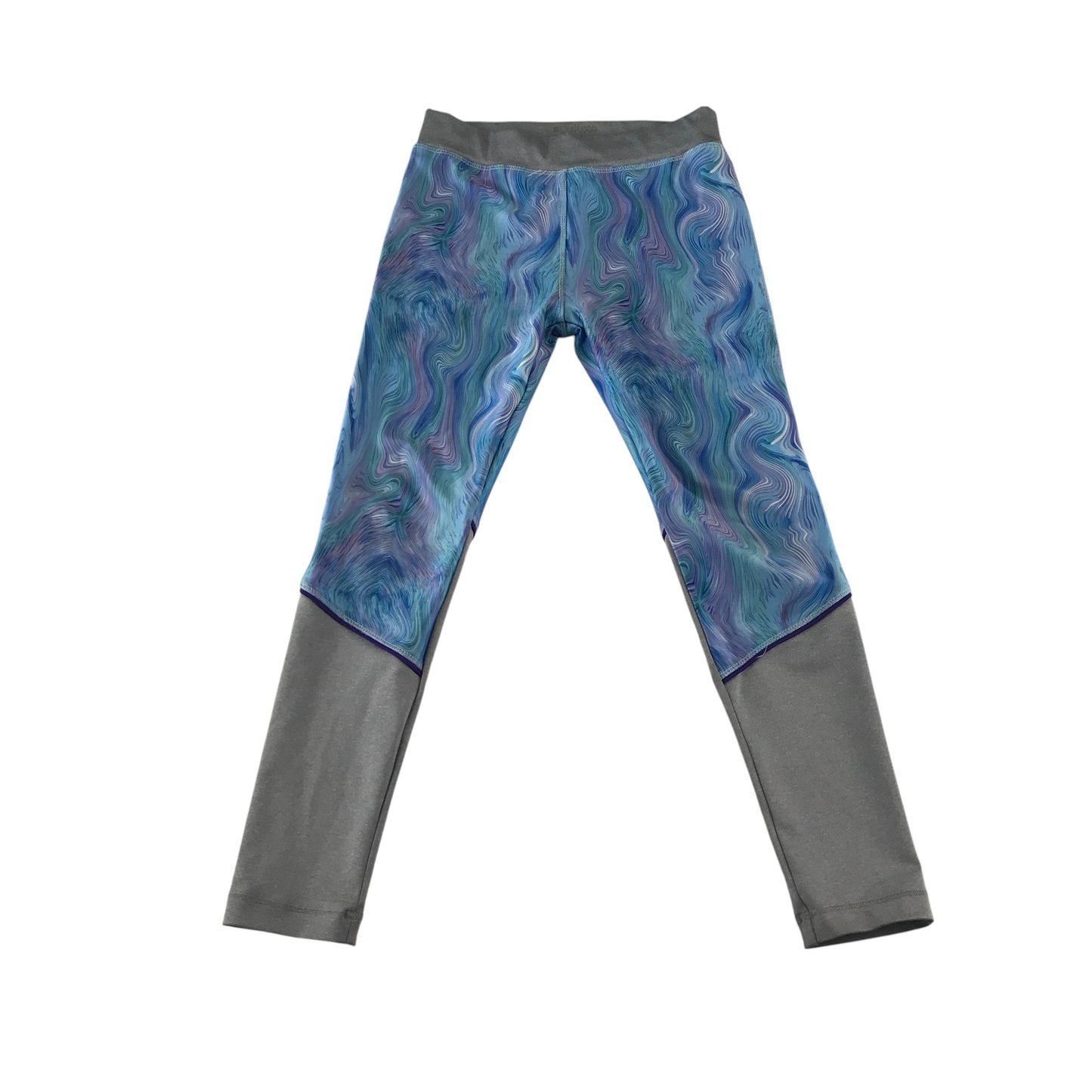 Matalan sport leggings 8-9 years blue swirly wave pattern design