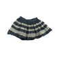 Monsoon skirt 5-6 year blue and white striped with pattern detailing cotton