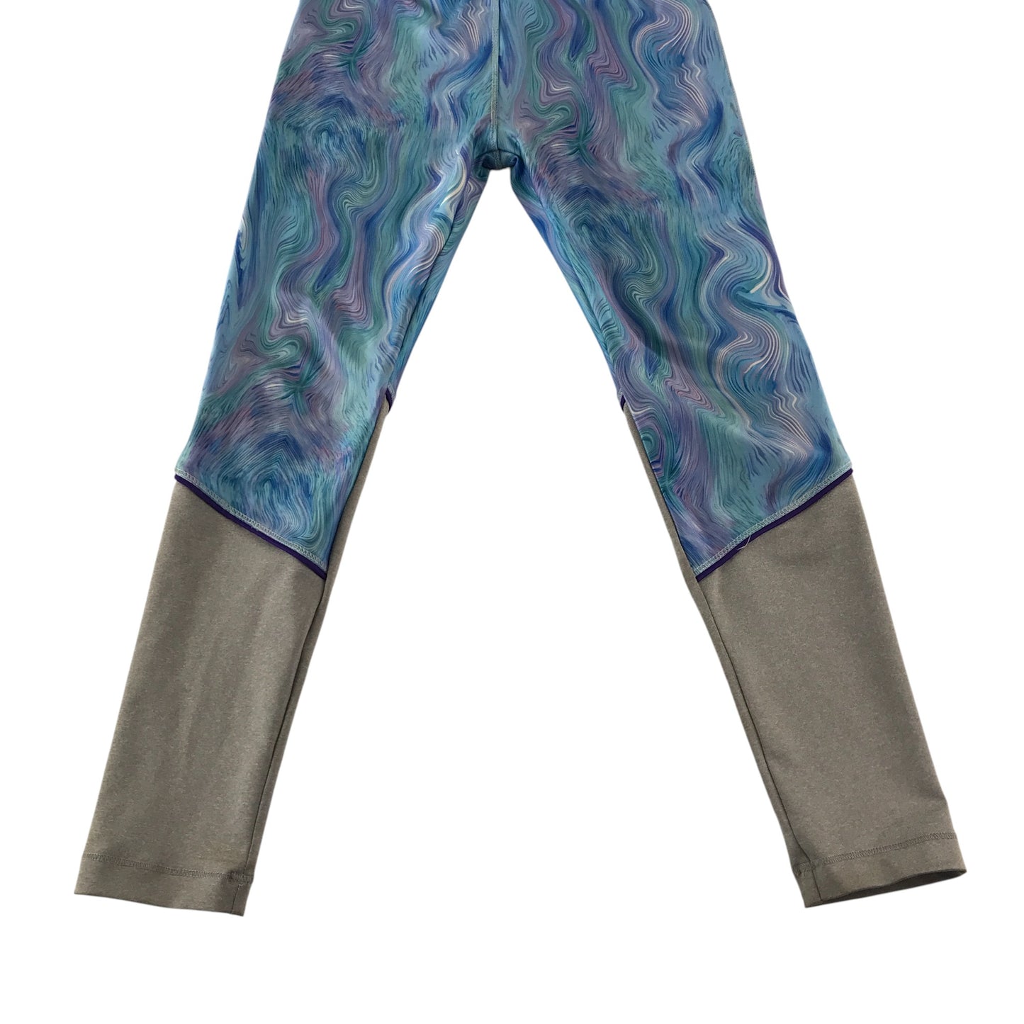 Matalan sport leggings 8-9 years blue swirly wave pattern design