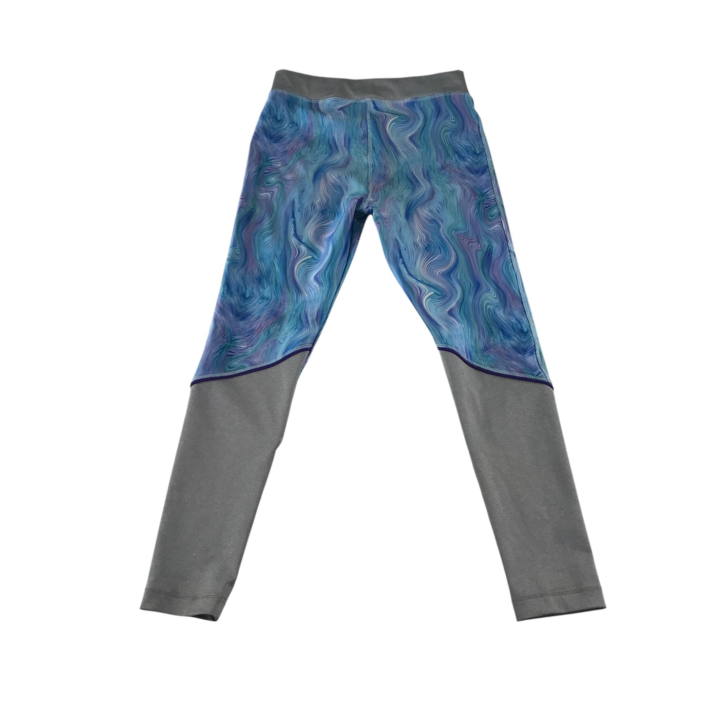 Matalan sport leggings 8-9 years blue swirly wave pattern design
