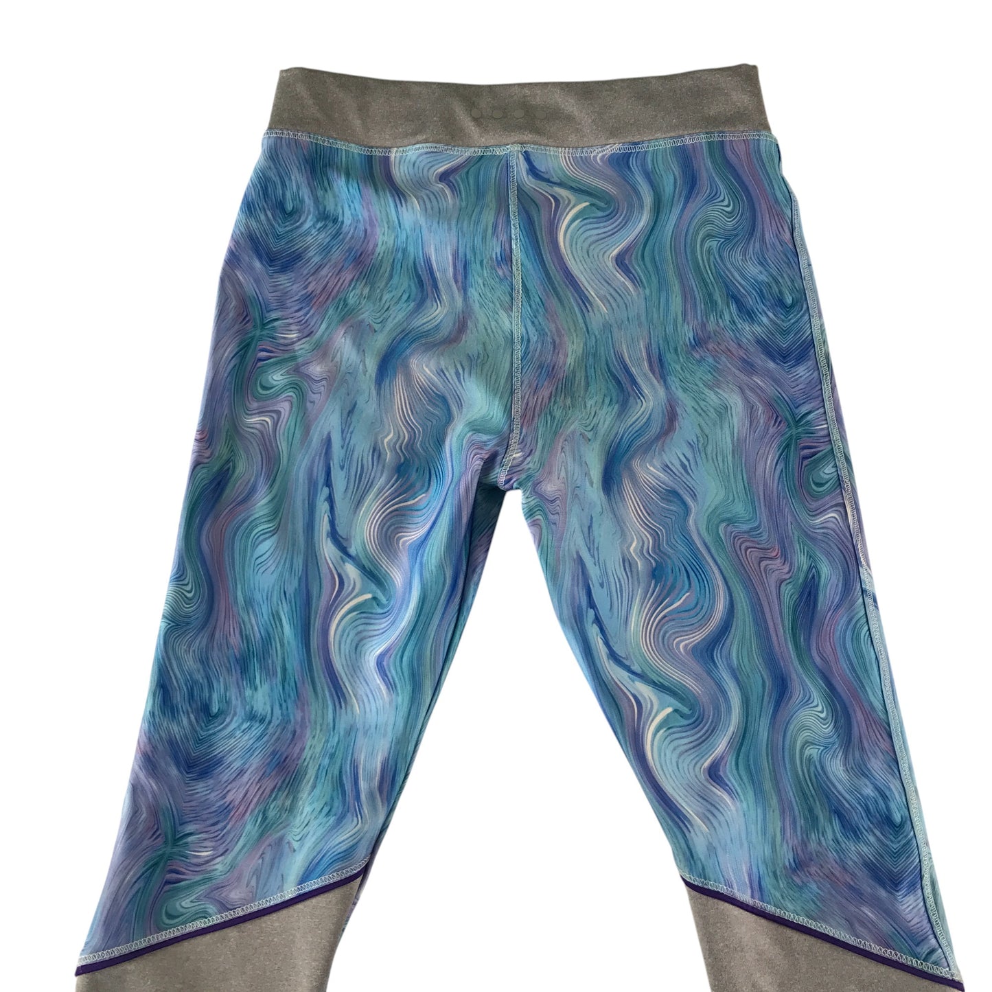 Matalan sport leggings 8-9 years blue swirly wave pattern design