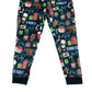 Nutmeg Festive Pyjamas Bottoms 6-7 Years Blue Fluffy Graphic Print