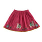 Nutmeg skirt 5-6 year pink lama and floral embroidery with detailed hem cotton