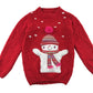 Tu festive jumper 5-6 Years red snow themed snowman graphic