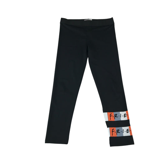 George sport leggings 9-10 years black Friends design print