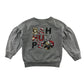 Tu festive sweater 6-7 years grey puff sleeve sequin PUG