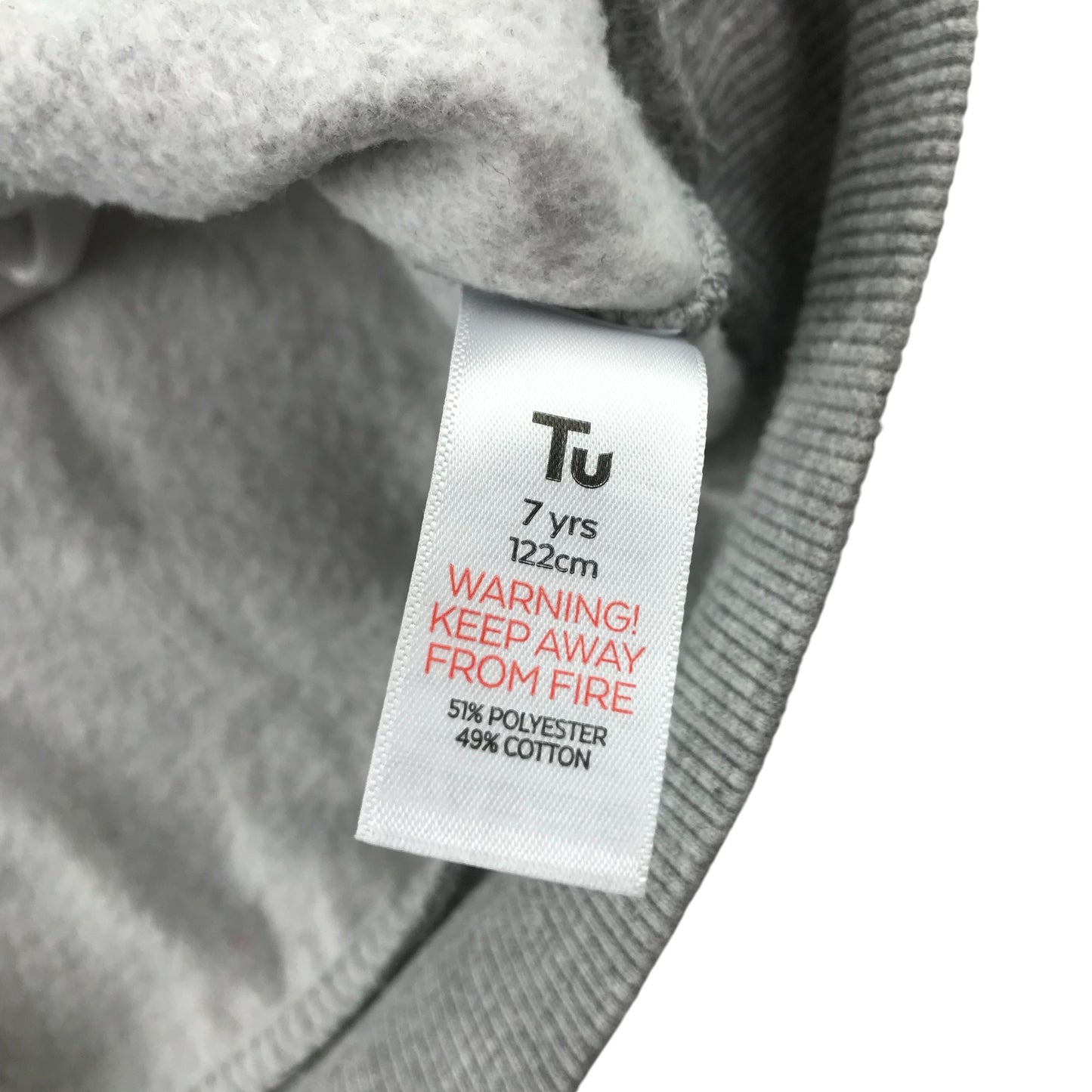 Tu festive sweater 6-7 years grey puff sleeve sequin PUG