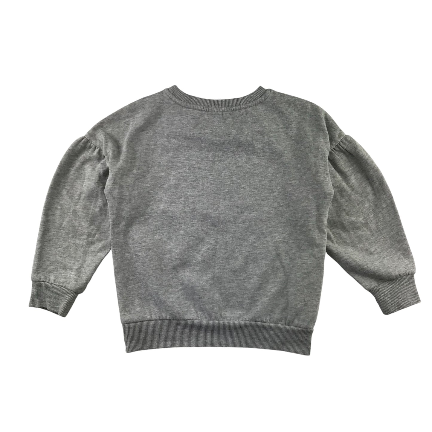 Tu festive sweater 6-7 years grey puff sleeve sequin PUG