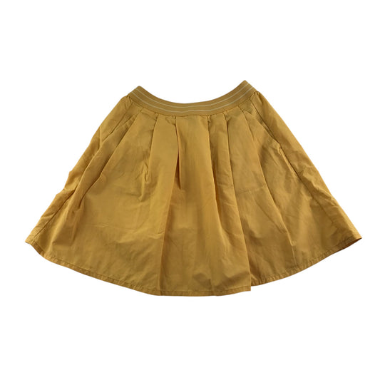 Uniqlo skirt 7-8 year yellow plain pleated with thin waist band