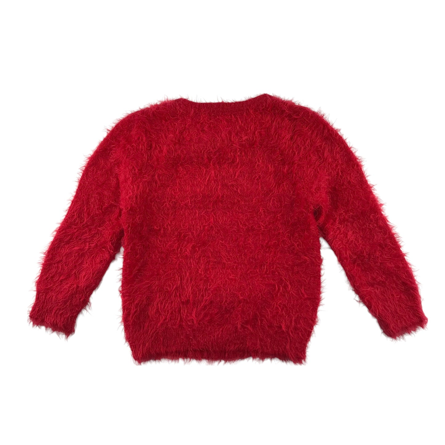 Primark festive jumper 5-6 Years red sequin Rudolph reindeer