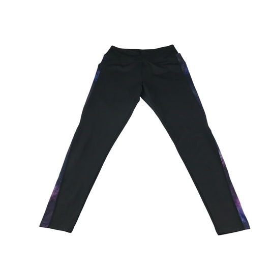 Sugar Pocket sport leggings women's S black with side galaxy panels