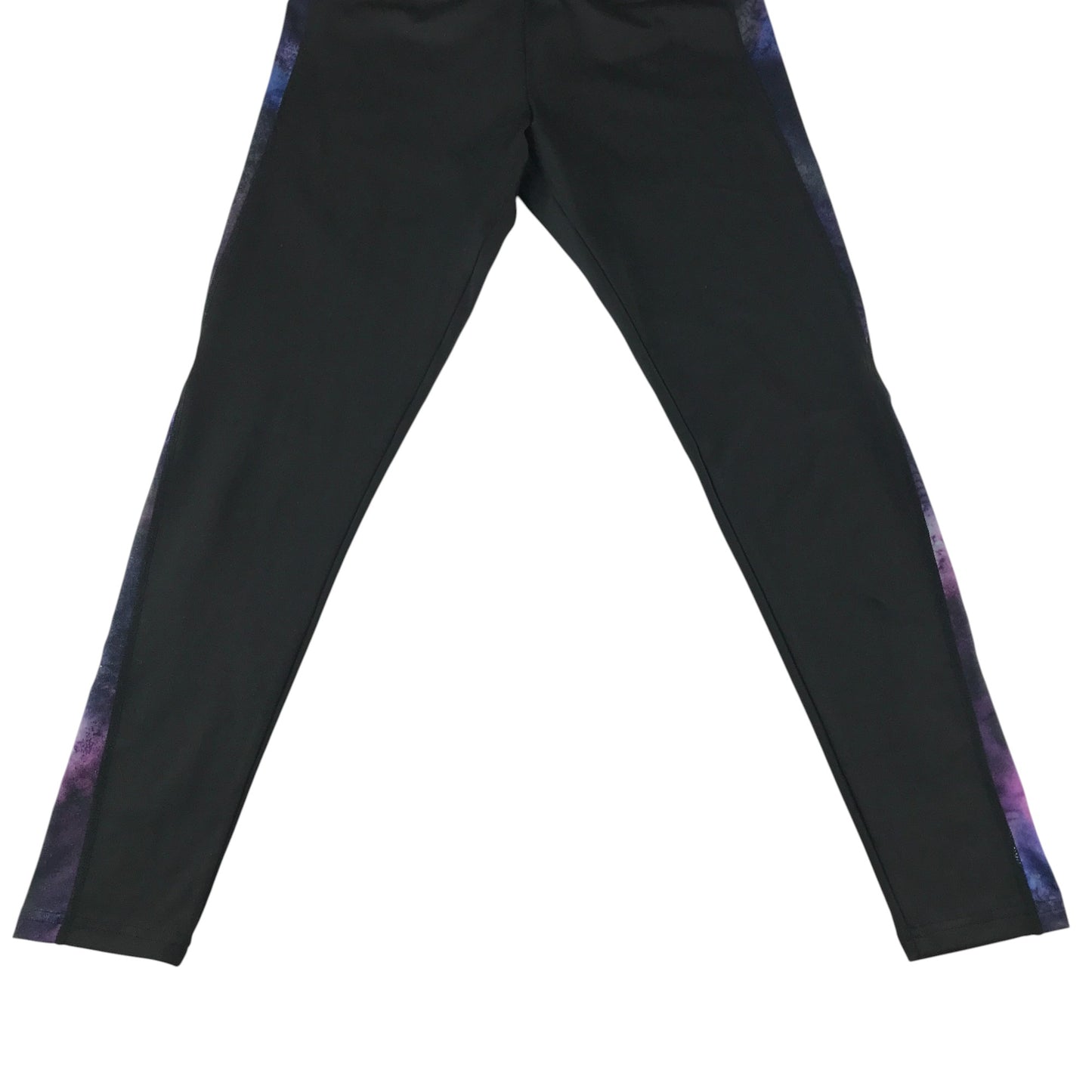 Sugar Pocket sport leggings women's S black with side galaxy panels