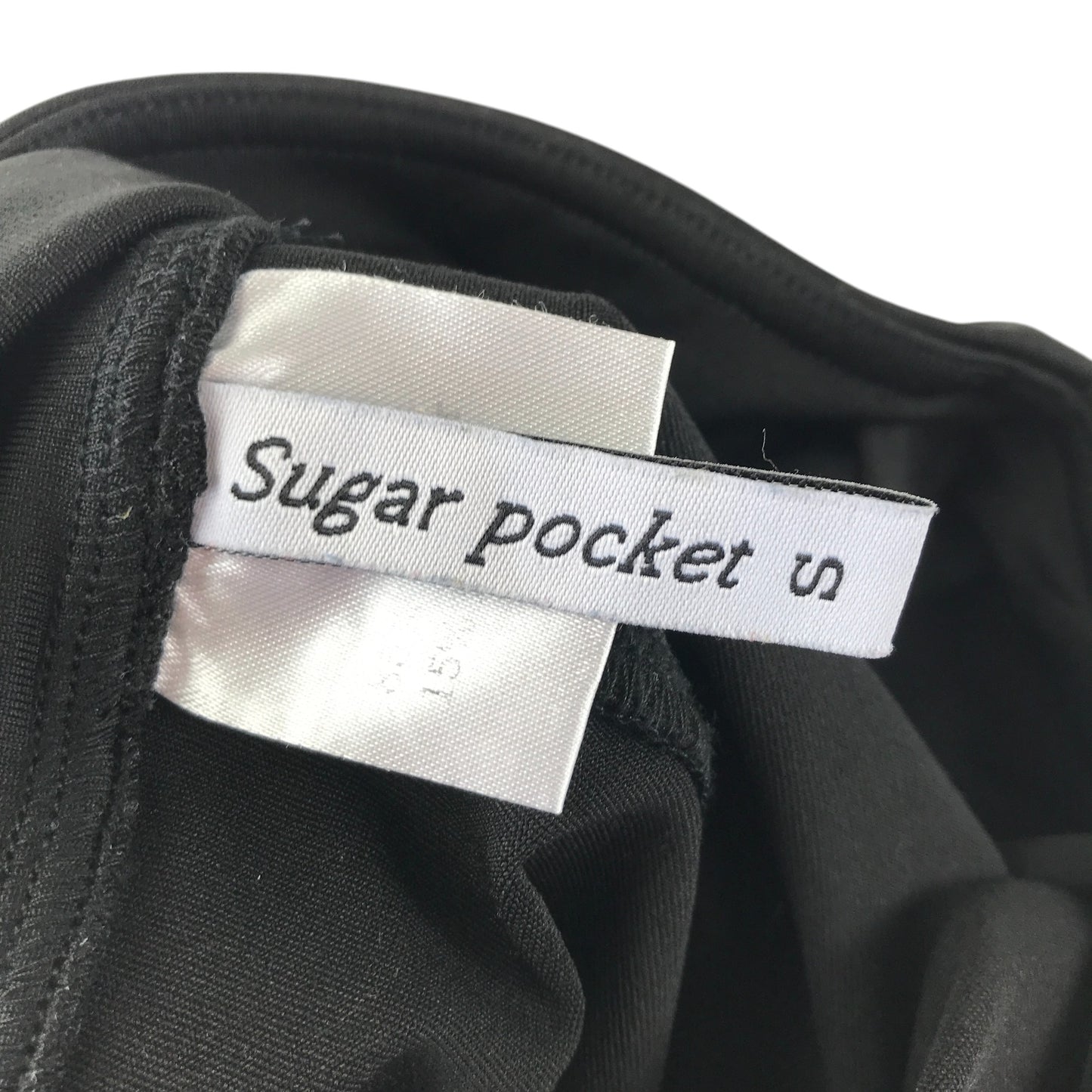 Sugar Pocket sport leggings women's S black with side galaxy panels