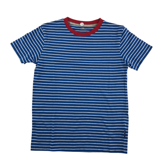 Trespass t-shirt 7-8 years blue white crew neck stripes