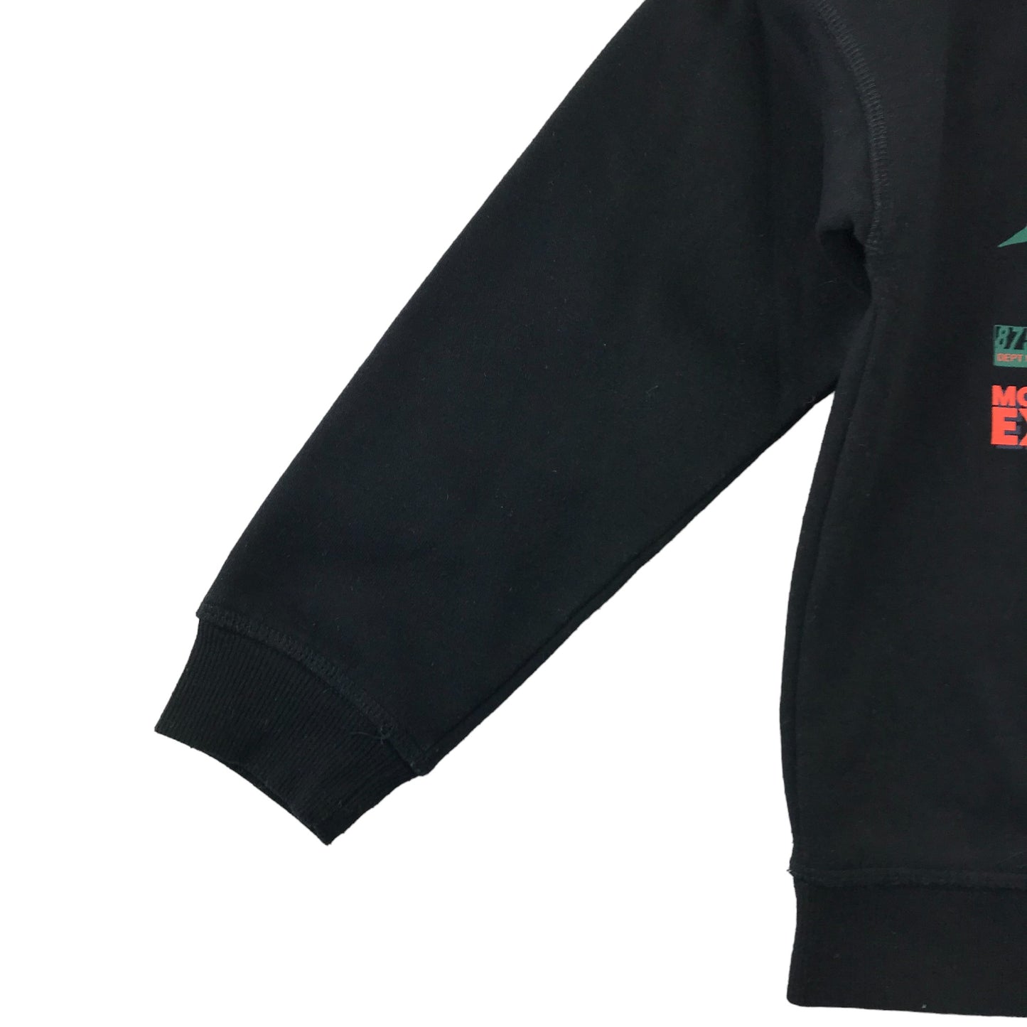 Primark hoodie 7-8 years black mountain view graphic