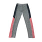 Nutmeg sport leggings 11-12 years grey with pink and black side panel
