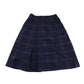 Skirt W26" L22" purple navy and black tartan style check pattern wool mix