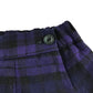 Skirt W26" L22" purple navy and black tartan style check pattern wool mix