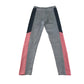 Nutmeg sport leggings 11-12 years grey with pink and black side panel