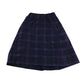 Skirt W26" L22" purple navy and black tartan style check pattern wool mix