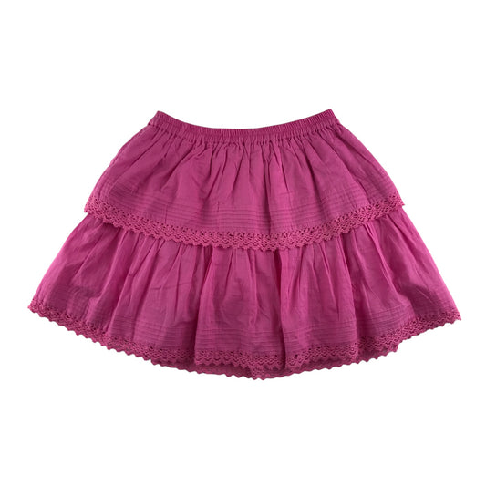 St Bernard skirt 8-9 year pink layered with lace trimmings